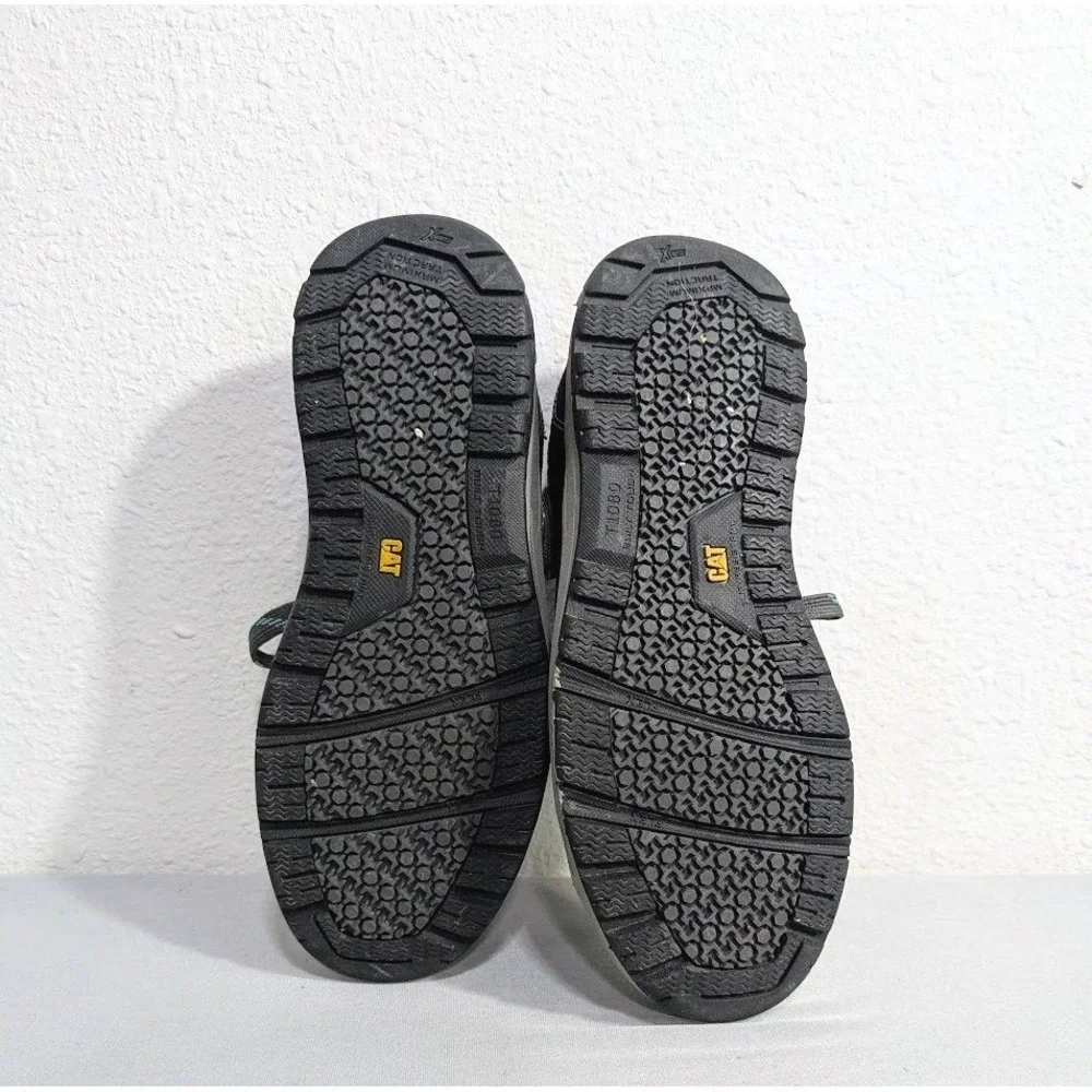Caterpillar CAT Women's 7.5 P90266 Black Gray‎ Leather Work Leather Utility